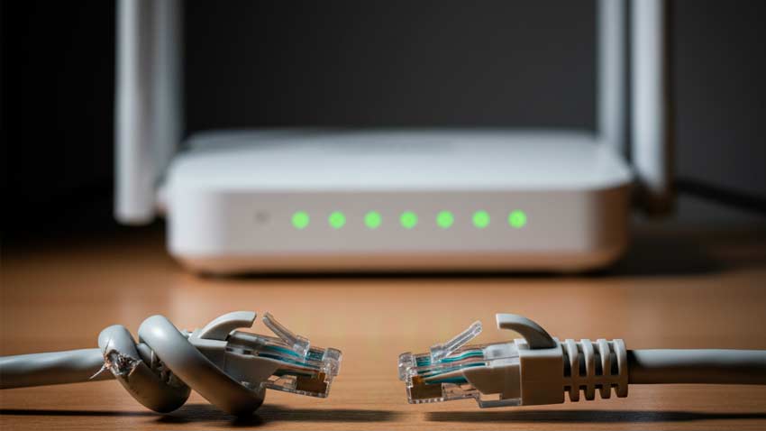 Повреждение кабеля или Wi-Fi-роутера